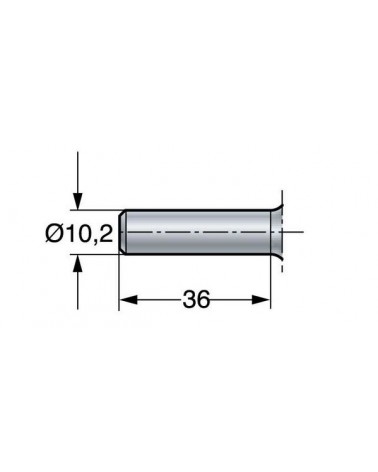 Doppel-Zahneisen Schaft 10,2 mm Hartmetall