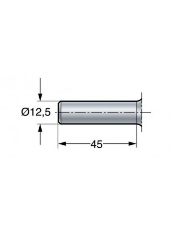 Zahneisen Schaft 12,5 mm Hartmetall