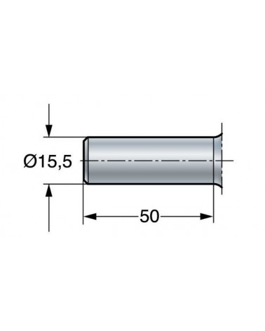 Schlageisen Schaft 15,5x50 mm Hartmetall