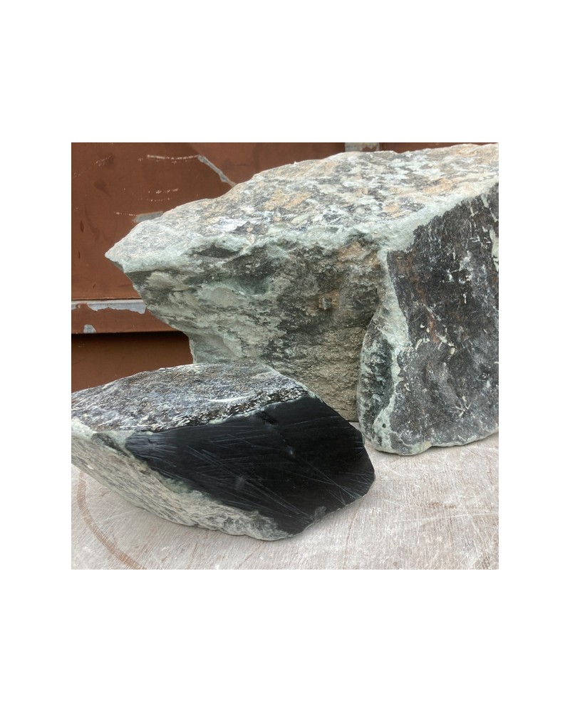 Galastone schwarz-grün Speckstein aus Indien