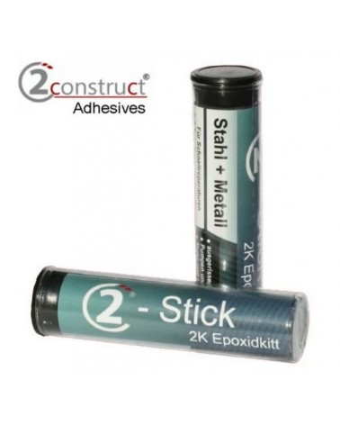 2construct-Stick Metall 2K-Epoxidkitt 56 g Rolle